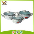 custom printing glass lid cooking set, high quality induction nonstick cookware set